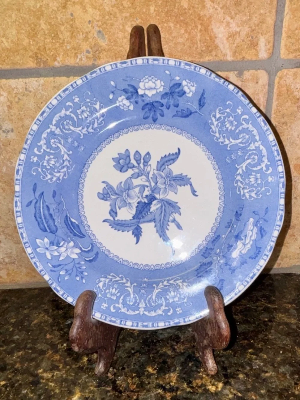 Spode Camilla Blue Scalloped Earthenware Plate 7 1/2